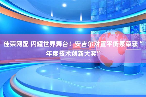 佳荣网配 闪耀世界舞台！安吉尔对置平衡泵荣获“年度技术创新大奖”