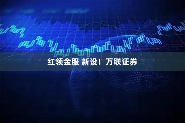 红领金服 新设！万联证券